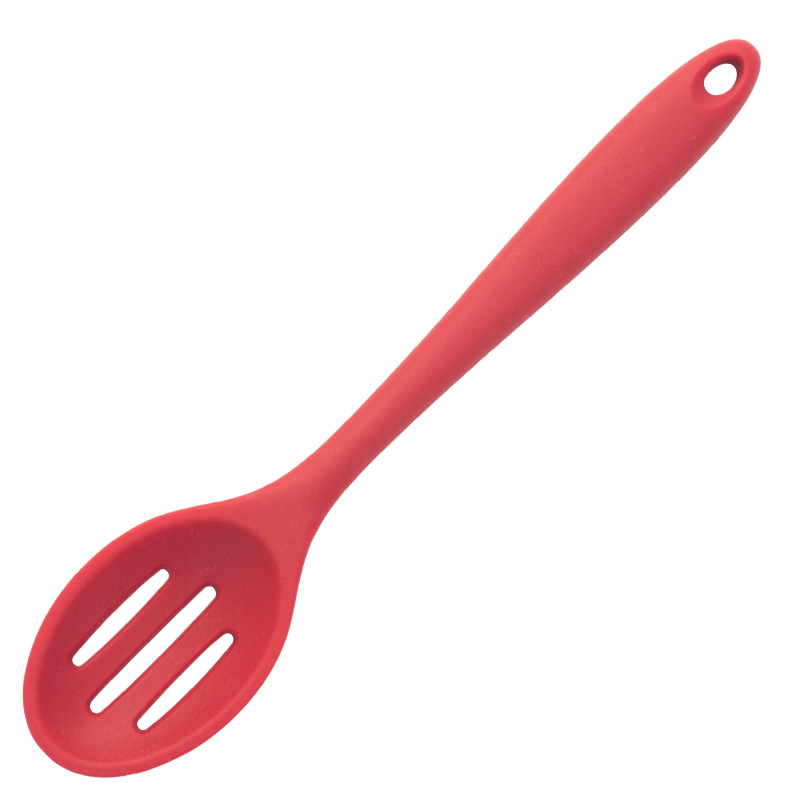 Picture of Cross-border integrated silicone spoon high temperature resistant cooking silicone dense kitchen tableware small soup spoon salad spoon