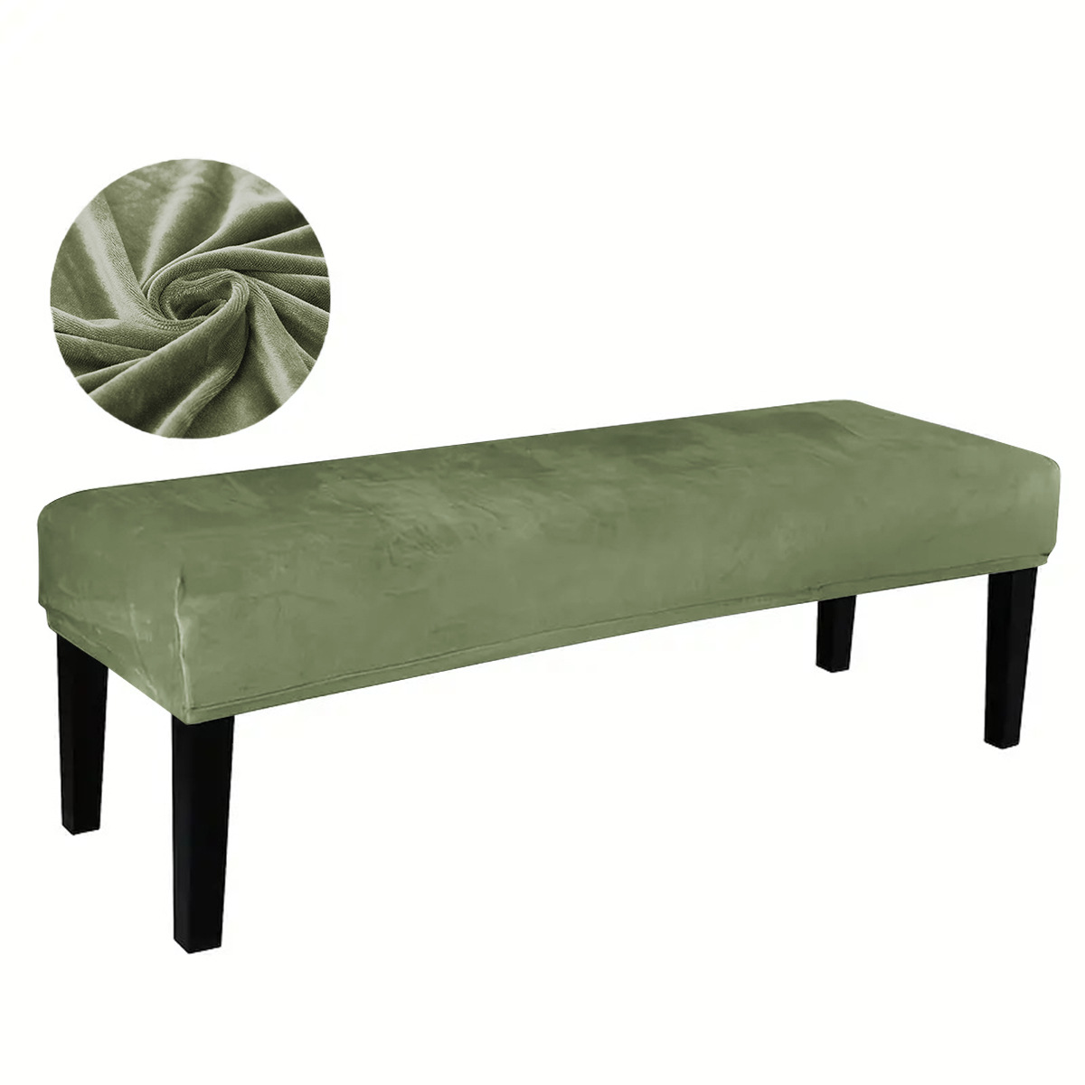 Picture of Cross-border silver fox velvet long stool cover with rope elastic all-inclusive stool cover dust-proof cross-border bench chair cover manufacturers wholesale