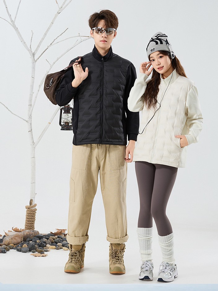 Cross-border lightweight down jackets are custom-made, comfortable, warm, lightweight, suitable for both indoor and outdoor use, with custom printed logos