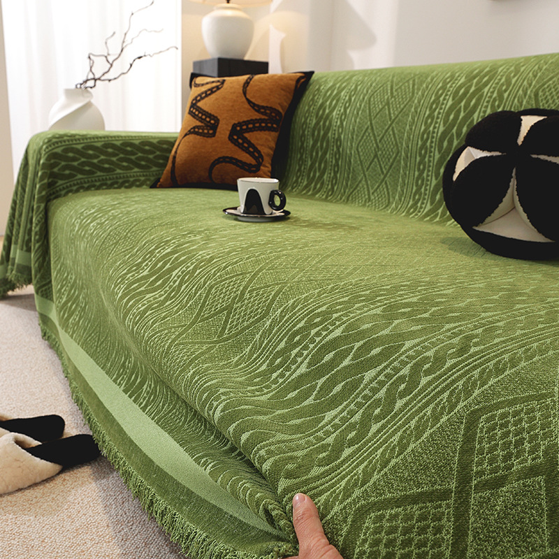 2025 New Chenille Sofa Towel, Universal for All Seasons, Full Cover Sofa Blanket Cover, Non-Slip and Anti-Cat Scratch