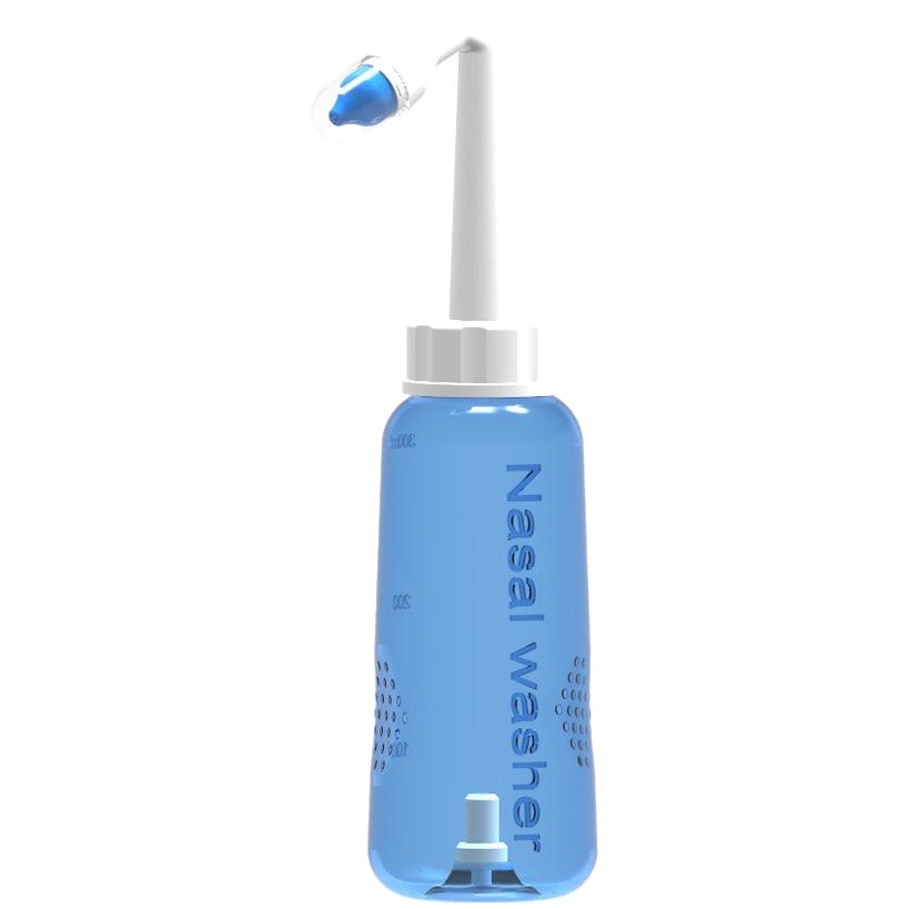 Yoga Neti Pot, Nasal Salt, Automatic Manual Valve for Adults and Kidsren, Nasal Rinse Bottle, 300ml Chinese and English Version
