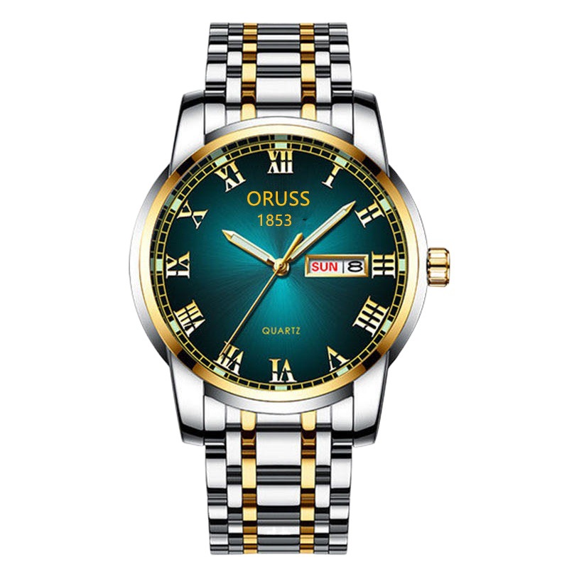 Swiss Brand Automatic Movement Watch Men's Calendar Luminous Non-mechanical Korean Style Steel Wrist Watch Men's Watch