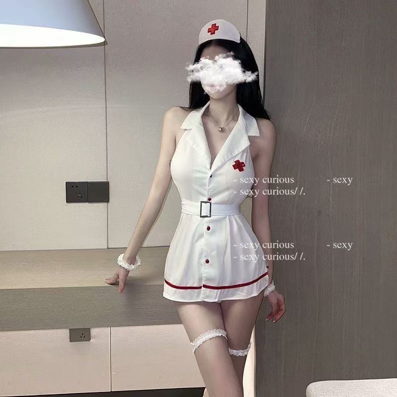 JK erotic lingerie passion set plus size nurse sexy provocative uniform cute emotional fun underwear sexy