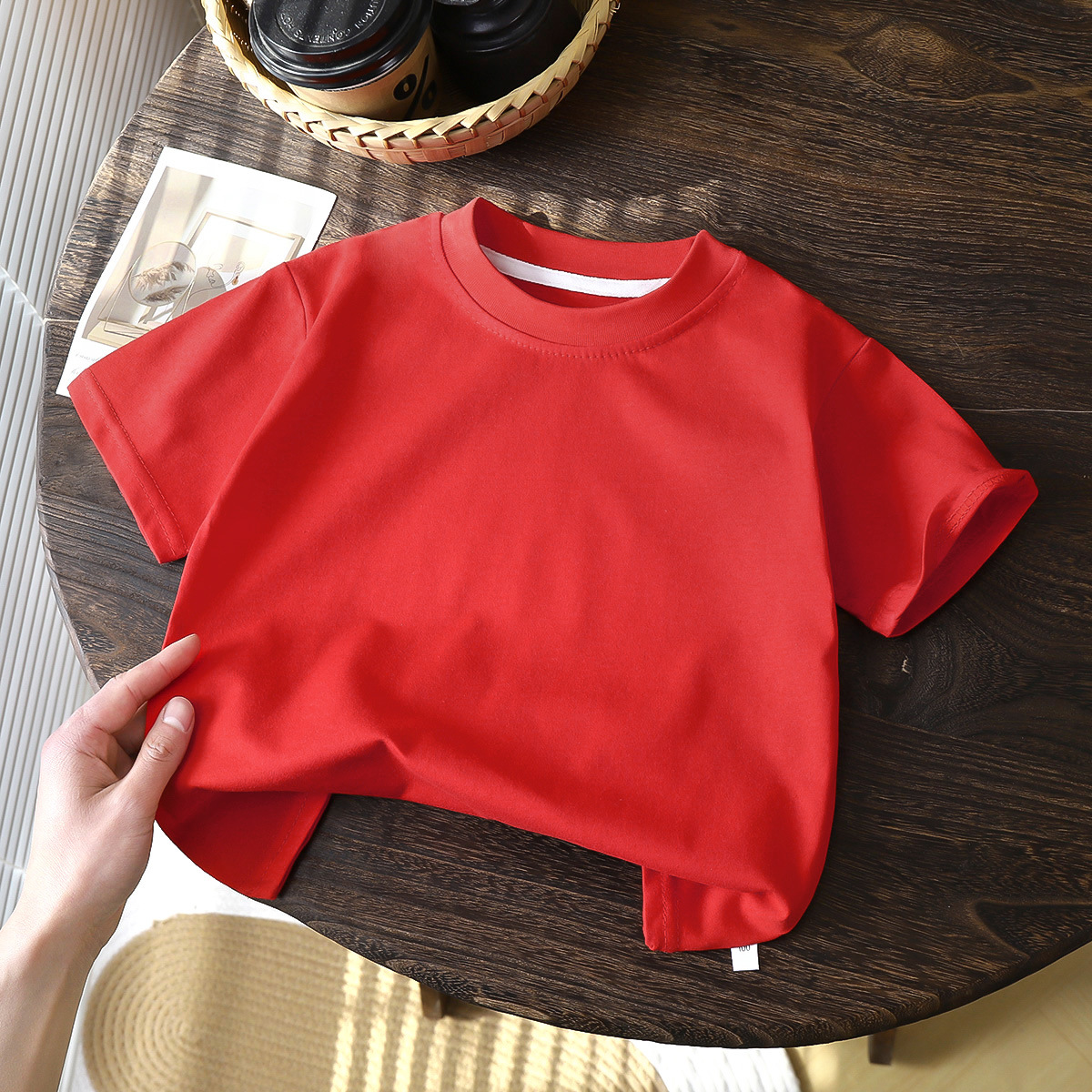 Picture of Children's Cotton Short-sleeved T-shirt Cotton Girl's Summer Wear New Style Boys' Top