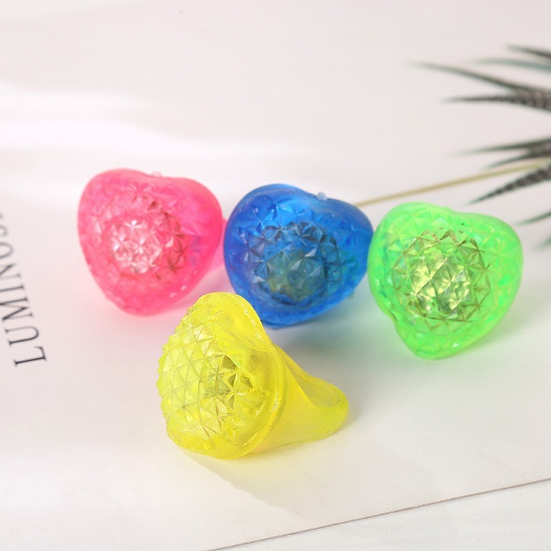 Picture of Cross-border Amazon direct selling luminous ring TPR flash ring five-pointed star mixed soft rubber ring factory straight hair