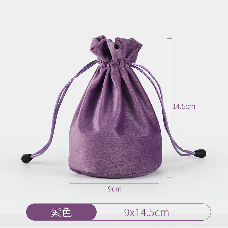 Picture of High-Bottom Velvet Round Bottom Drawstring Flap Pocket Pants, Super Soft Drawstring Jewelry, Jewelry Red Wine Packaging Bag, Curling Wand, Selfie Stick