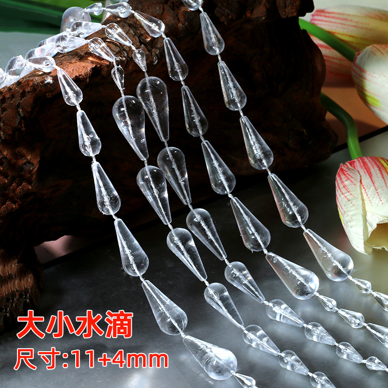 Picture of Acrylic Imitation Crystal Bead Curtain Living Room Decorative Transparent Line Curtain Bead Chain Ceiling Window Curtain Wedding Decoration