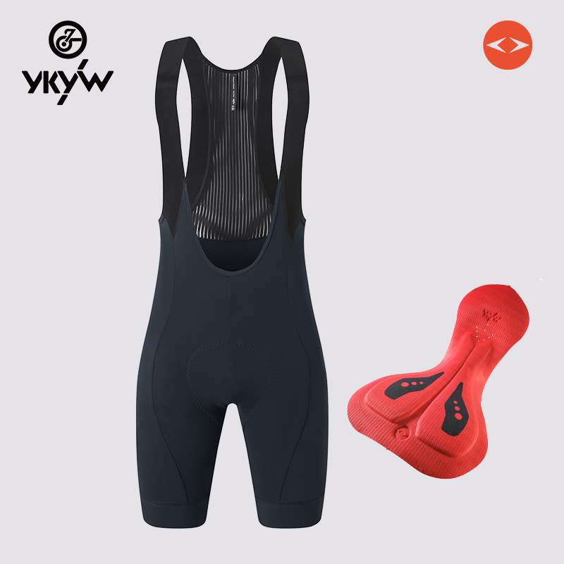 Ykyw Bib Cycling Pants Men's Summer Road Bike Italian Double Arrow Cushion Breathable and Light Competitive Shorts