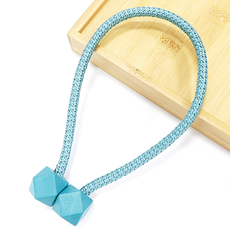 Picture of Cross-border Wholesale Creative Rubik's Cube Magnetic Buckle Punch-free Pair Pack Simple Curtain Buckle Tying Rope Accessories Curtain Strap