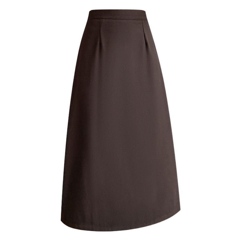 Women's Autumn and Winter Stylish Waist Skirt Small Slim A- line Hip Skirt Fashion Mid-length Split One-step Skirt