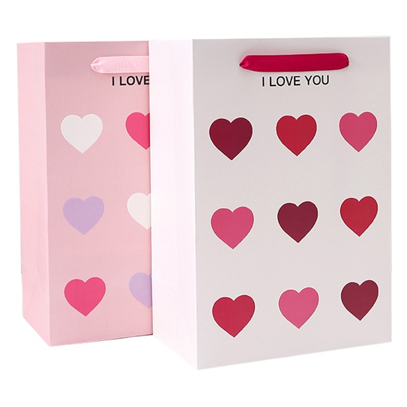 Flower Companion Shadow Peach Heart Handbag Love Valentine's Day Flower Packaging Box Qixi Festival Flower bouquet Gift Gift