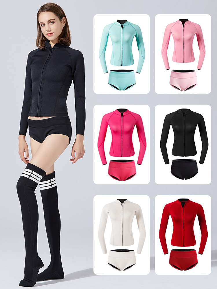 New fashion 2mm diving suit split South Korea jellyfish suit snorkeling free deep diving wet suit long sun protection surfing suit