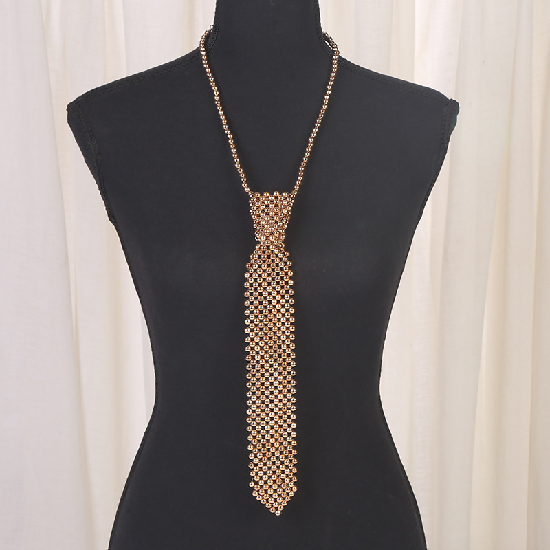 Picture of French style design tie with JK shirt suit short accessories elegant temperament INS style pearl tie