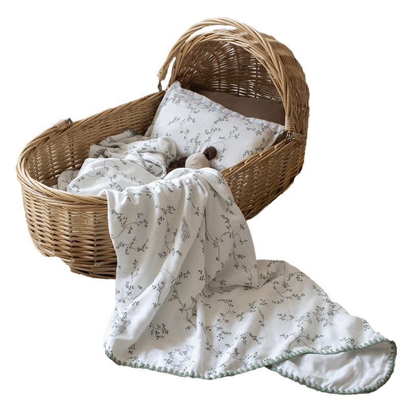 Baby Bamboo Fiber 4 Layer Cover Blanket Summer Newborn Children Ice Silk Blanket Thin Kindergarten Baby Nap Air-conditioning Blanket