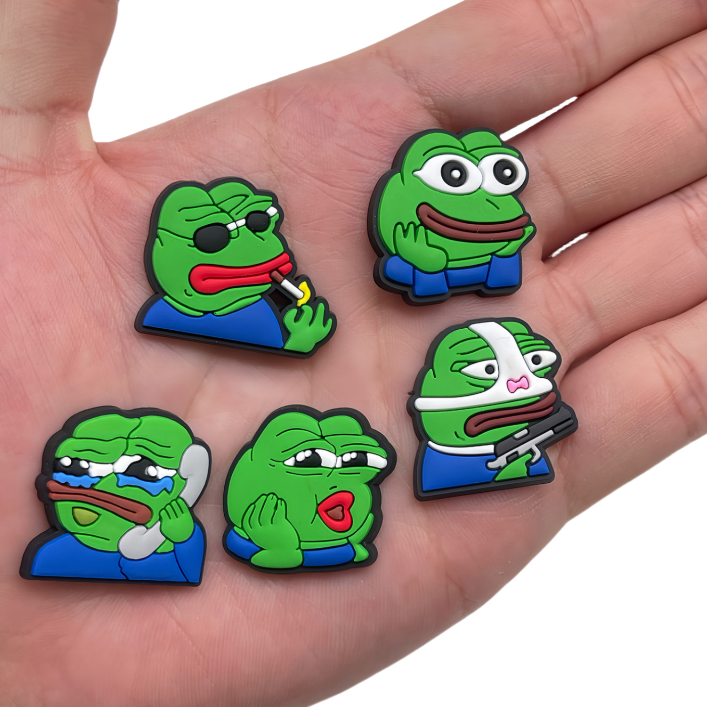 Picture of suit Sad Frog Series Shoes Flower Croc Shoes Jewelry Shoe Buckle Detachable Hole Shoes Garden Shoes Decorative Buckle