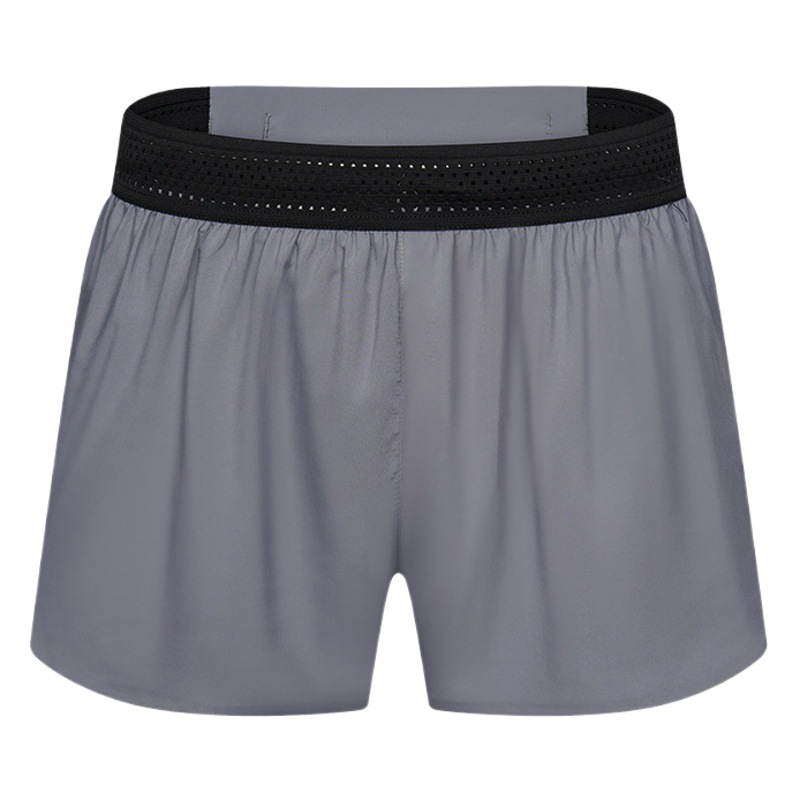 Naked Ultra-light Racing Running Shorts Marathon Sports Pants Seamless Rubber Lined Outdoor Off-road Three-part Pants