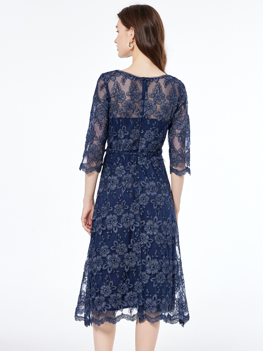 Picture of Evening dress women's spring and autumn light luxury niche socialite embroidery dress noble mother wedding happy mother-in-law wedding banquet