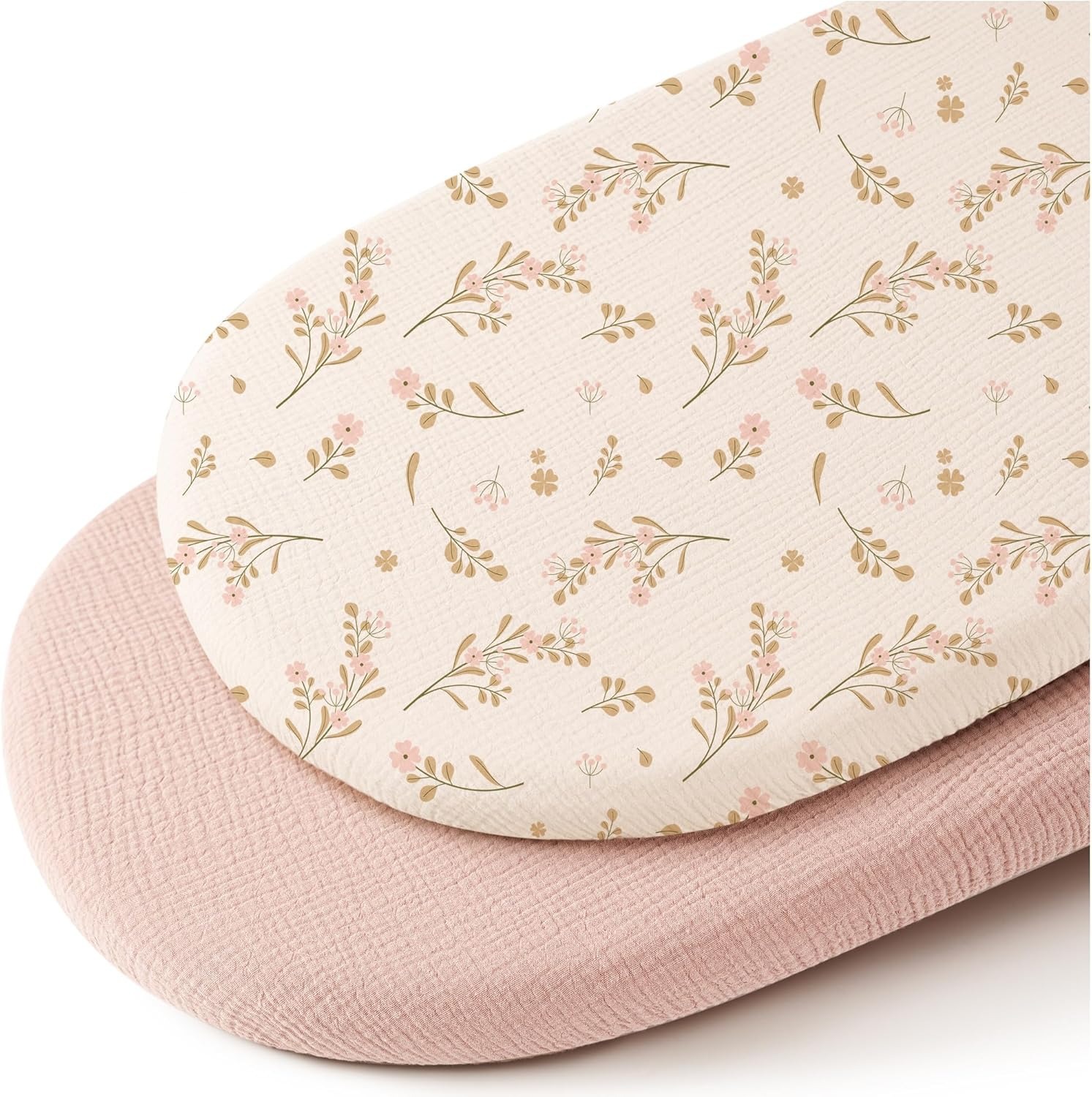 Picture of Cross-border Baby Cradle Bed Cover 2-piece Printed Breathable Skin-friendly Cotton Yarn Cradle Mattress Removable Change Cover
