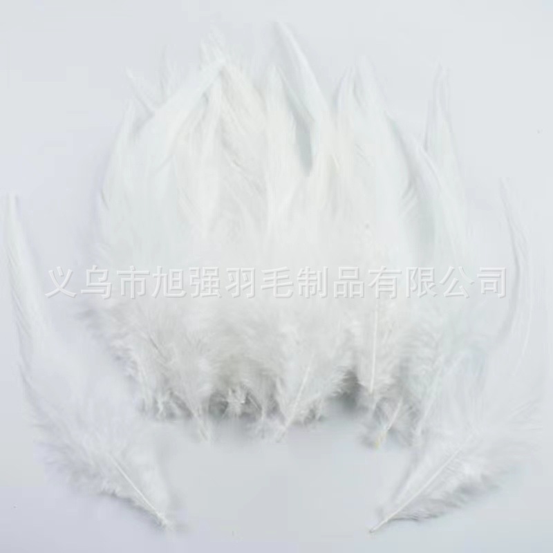 Picture of Feather wholesale sharp feather color chicken feather big white tip diy dream catcher handmade crafts earrings clothing accessories