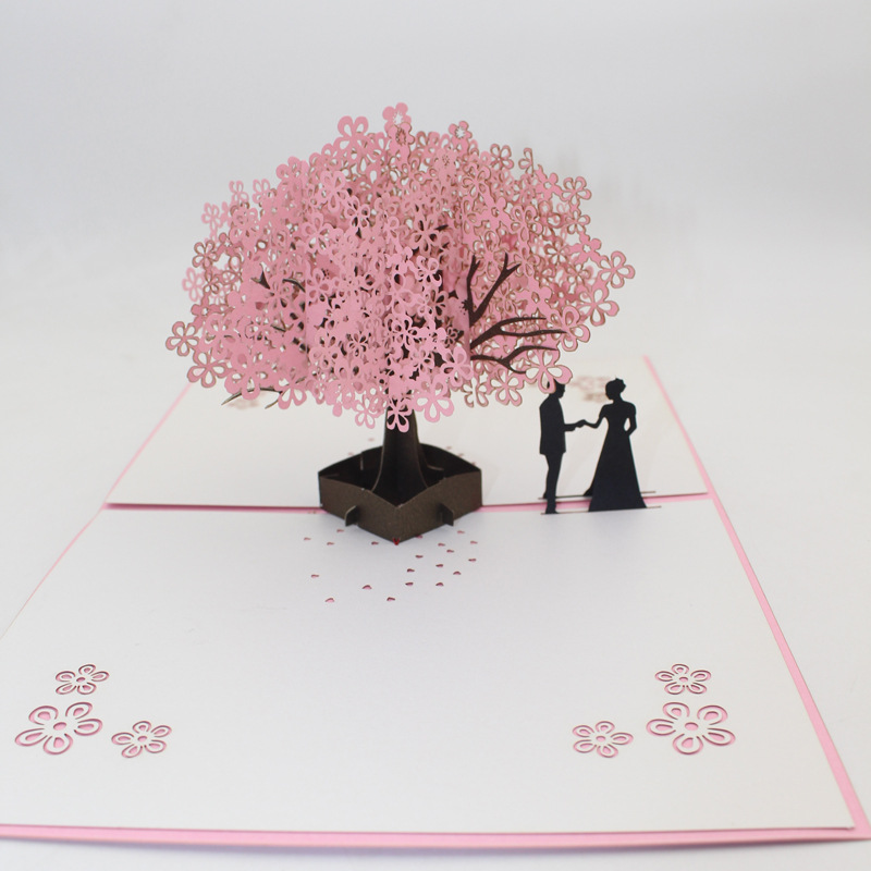 Picture of South Korea's New Creative 3D Stereo Greeting Card Langying Flower Valentine's Day Birthday Gift for Girls Export