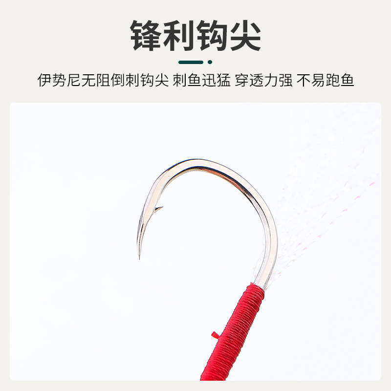 Picture of TWM triangle tooth iron plate hook sea fishing Luya binding hook accessories bulk fresh water beading bass army fish hook