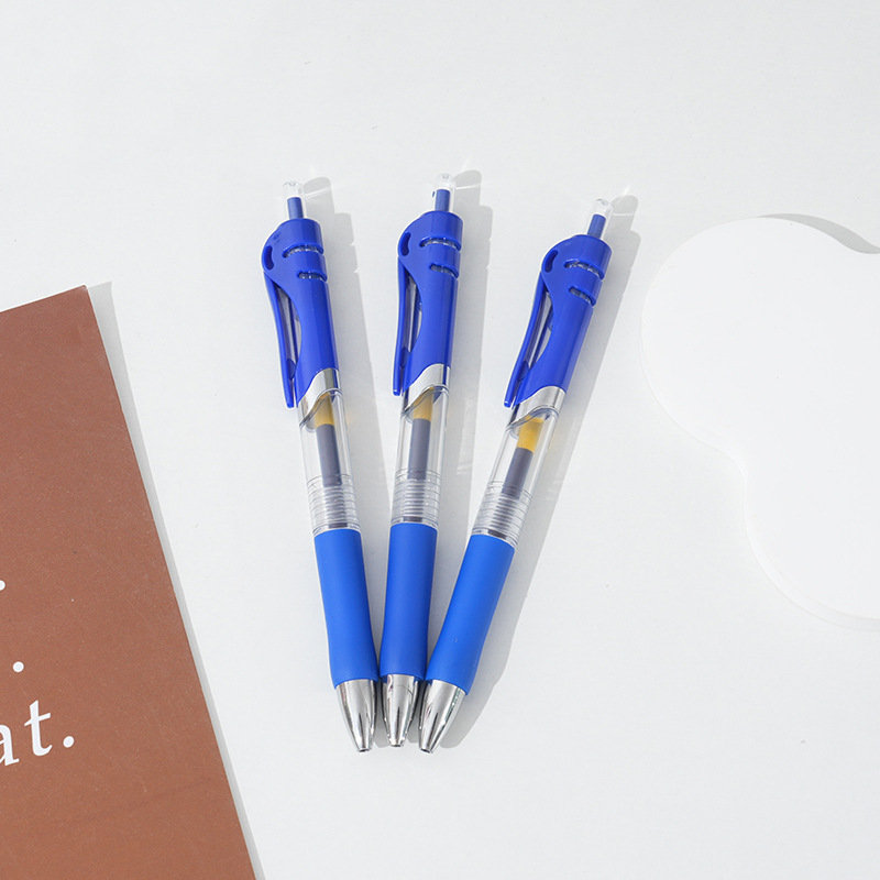 Picture of K35 Press-type Gel Pen Press Ballpoint Pen Red Black Blue Bullet Sign Pen Office Student Carbon Jump Pen