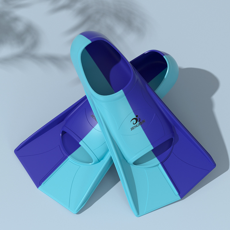 Picture of freestyle frog shoes duck paw professional training short flippers breaststroke duck feet floating diving men and women swimming flippers children