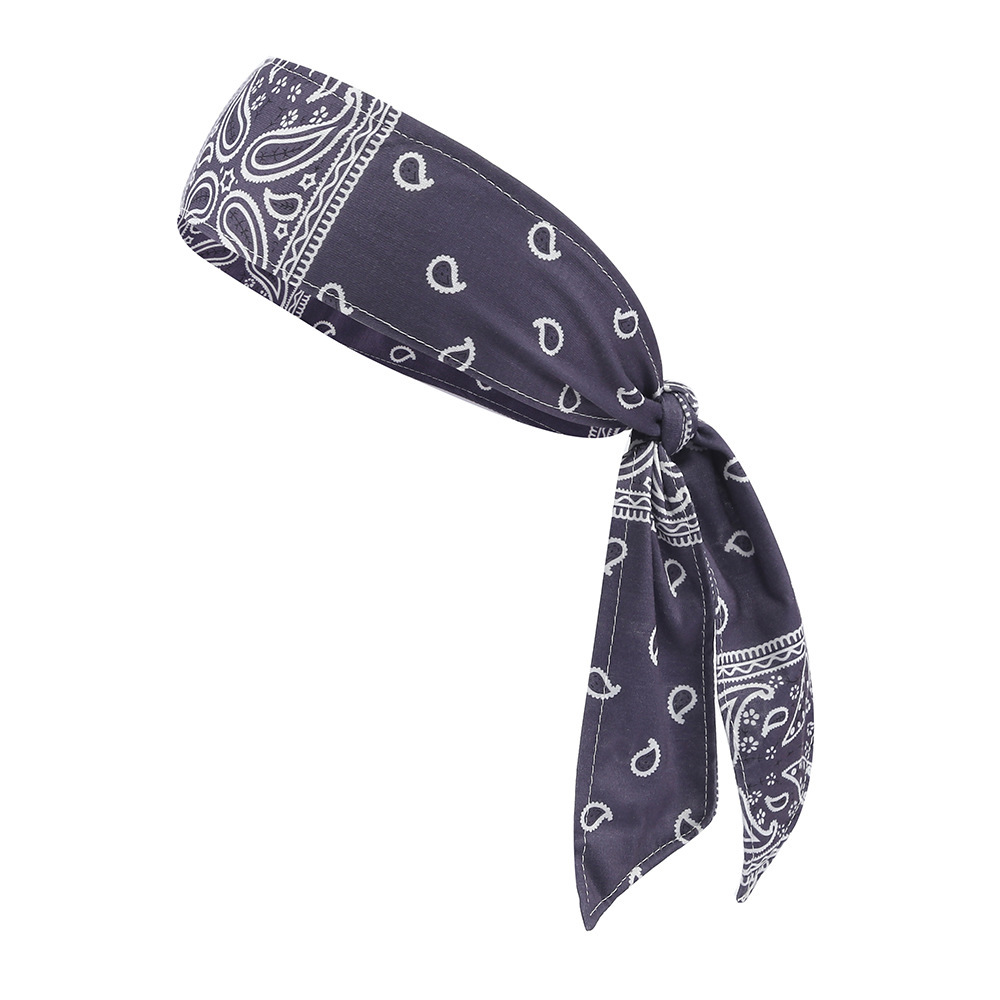 Picture of European and American Cashew Flower Street Sports Headscarf Strap Riding Running Sweat Absorbing Headband Summer Cooling Ice Silk Hair Band