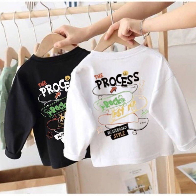 Picture of Spring and Autumn 2024 New Children's Cotton Long-sleeved T-shirt Children's Handsome Base Shirt Children's Inner Top