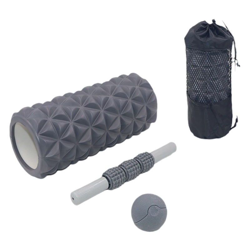 33cm Floating Point Wolf Tooth-Shaped Yoga Column Massage Stick Fascia Ball Hollow Foam Shaft Pilates Yoga Shaft Set