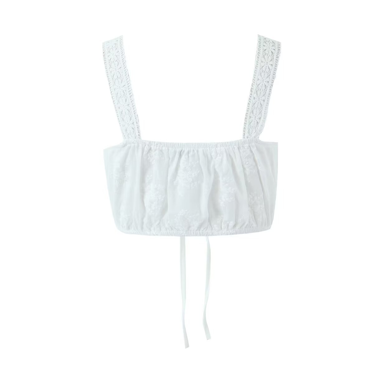 Picture of European and American Wholesale 2024 Summer New Style French Lace Halter Top Embroidered Lace Sexy Vest K7-A283