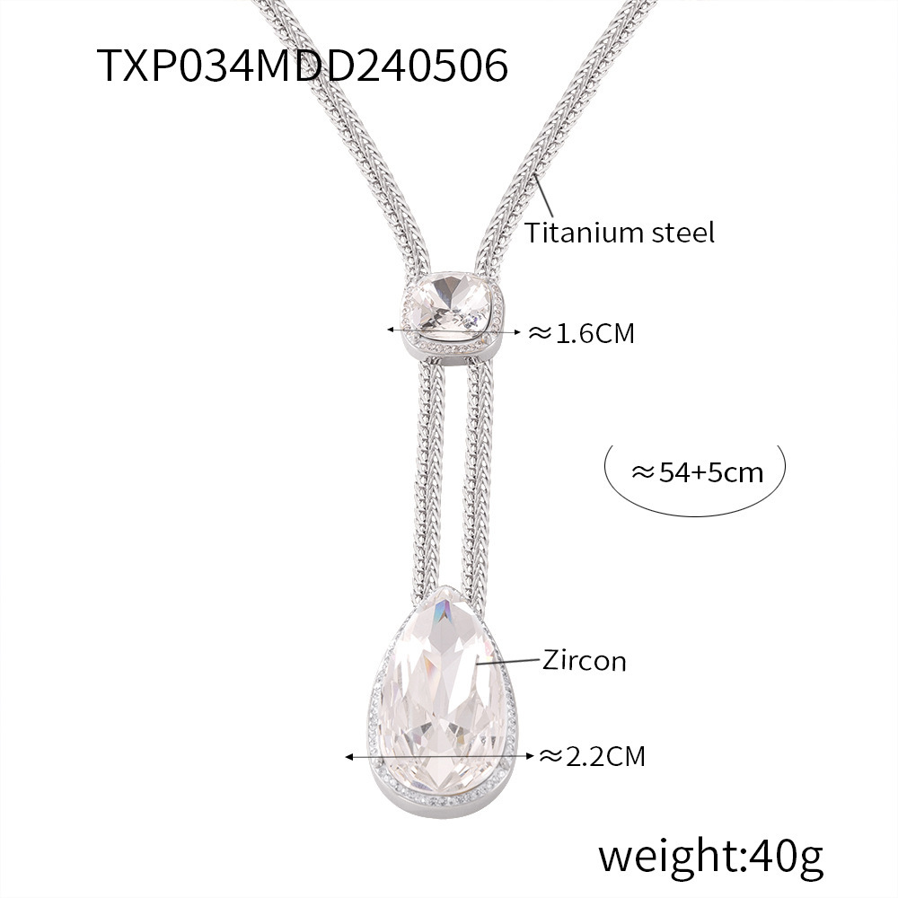 Picture of Fashion New European and American Cross-border Zircon White Shellfish Bracelet Necklace suit Women Fashion Niche Light Luxury Internet Celebrity Same Style