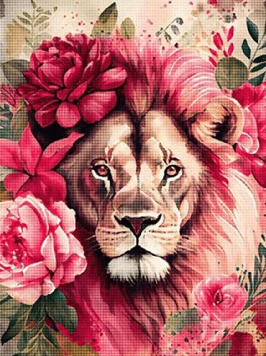 Picture of Foreign Trade Cross-Border 5D Animal Scenery Full of Diamonds DIY Diamond Embroidery Full of Diamonds Rubik's Cube Round Diamond Craft Decorative Painting Diamond Painting