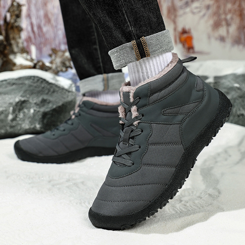 Autumn and Winter New Waterproof Snow Boots for Men Cross-Border Large Size Cold-Proof Shoes Cotton Shoes with Straps Winter Velvet Men's Shoes in Stock