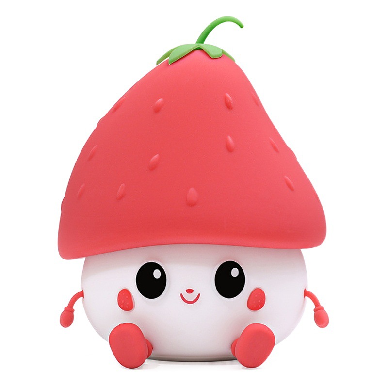 New Berry Worry Fun Lamp Soft Light Sleeping Intelligent Voice Atmosphere Lamp Children's Gift Strawberry Silicone Night Light