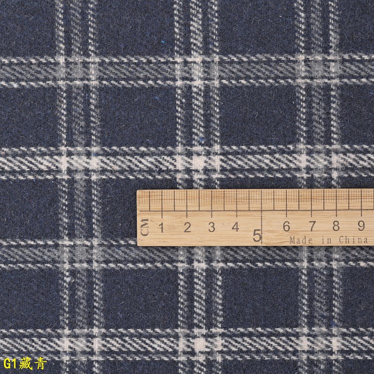 Picture of Green Plaid Velvet Student Dormitory Yarn-Dyed Plaid Skirt Fabric Upper Material Coat Windbreaker Woolen