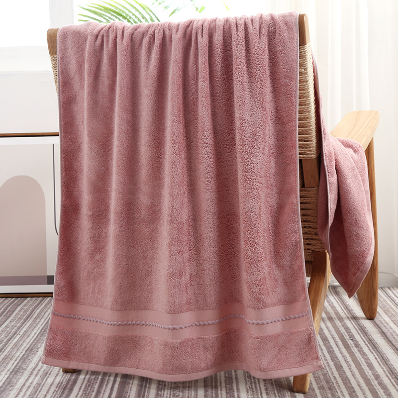 Picture of Bamboo fiber bath towel 140 * 70cm thickened 500g lint-free better than pure cotton soft absorbent baby gift
