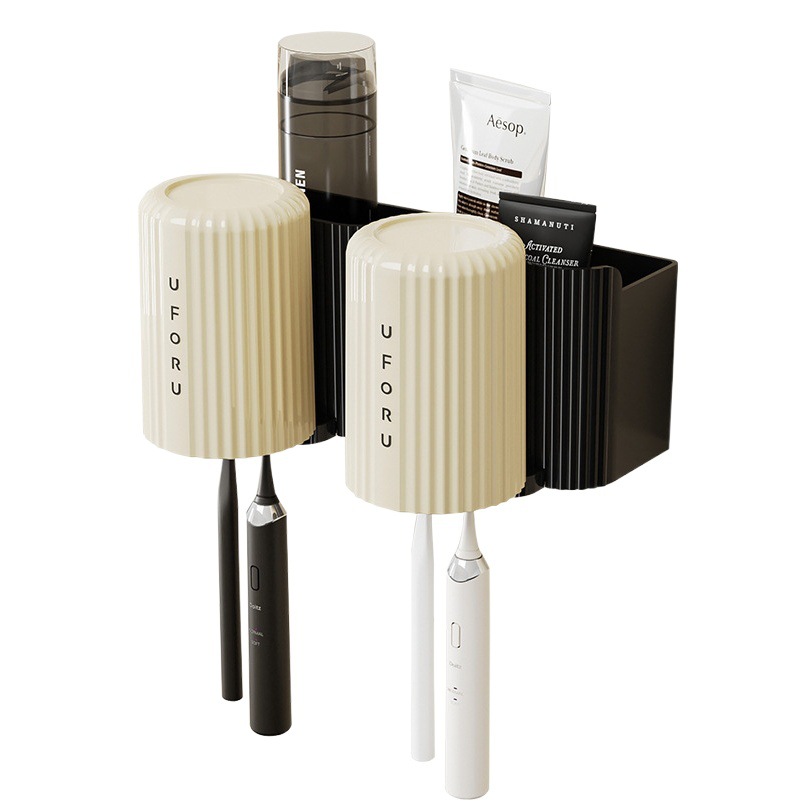 Toothbrush Shelf Punch-free Toothbrush Cup Wall-mounted Toilet Dormitory Wall-mounted Bathroom Gargle Cup Shelf