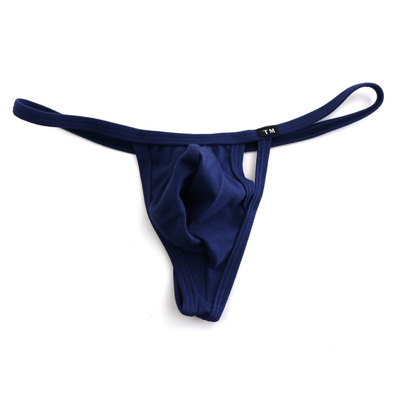 Men's thong cotton underwear sexy underwear side hole Breathable High elastic sexy T pants low waist comfortable bag