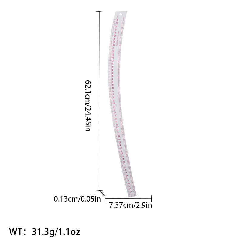 Picture of Pattern printing ruler clothing scale pattern making clothing curve cutting sewing tool multi-functional pattern printing ruler