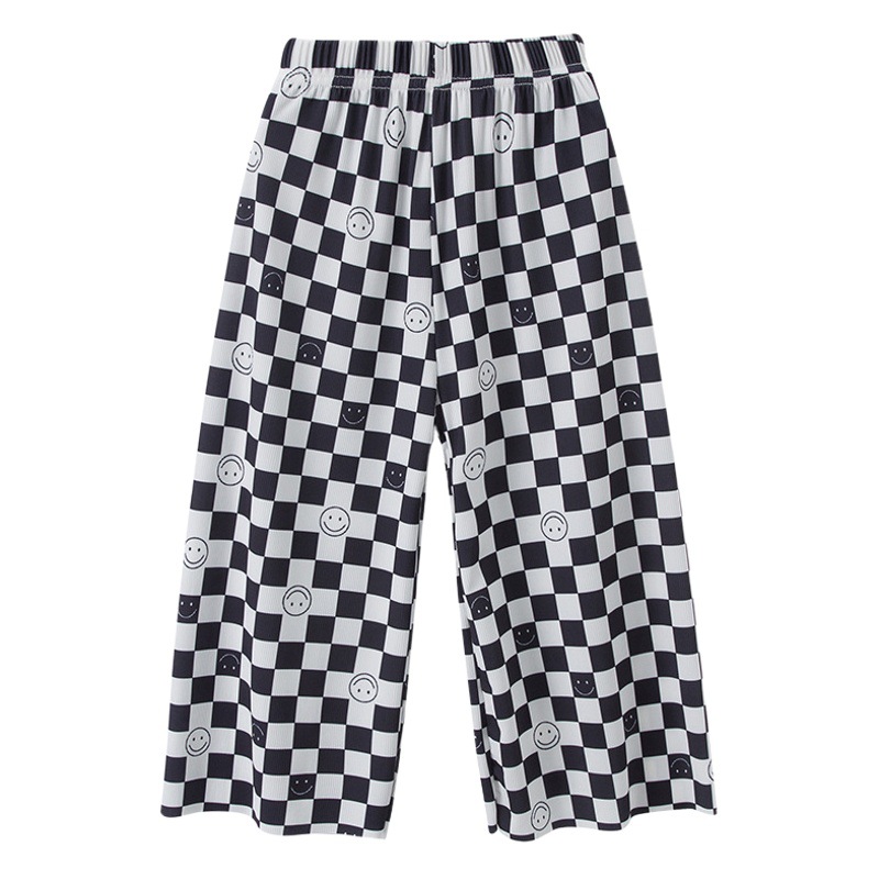 Summer Cool Dipping Feeling Floating Feeling Printed Fashion Korean Style Mother and Daughter Parent-Child Wide Leg Home Shaking Pants