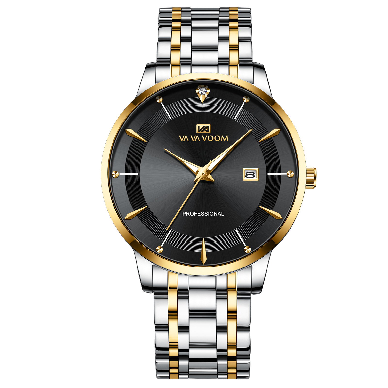 Picture of VA VA VOOM new cross-border watch men's business with calendar waterproof stainless steel with watch factory wholesale