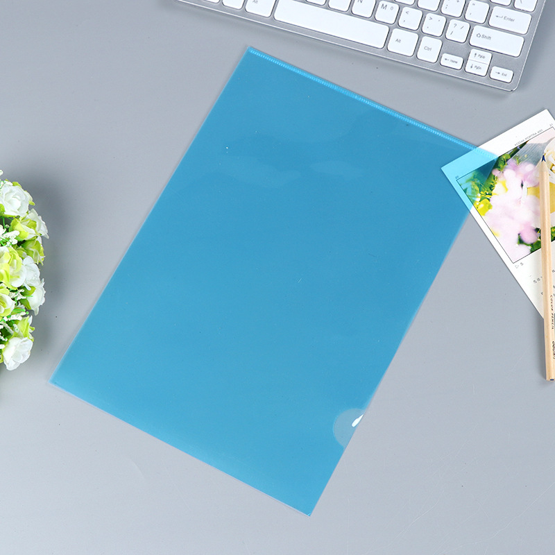 Picture of a4 a5 single-page folder wholesale pp plastic transparent color office folder printable logo