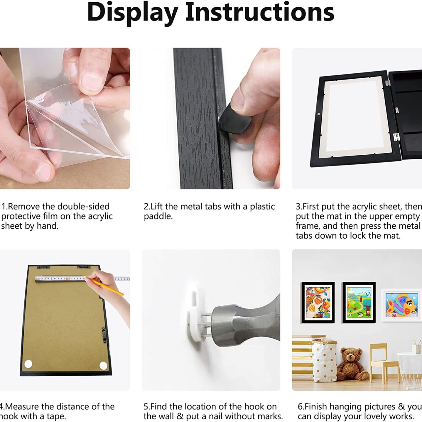 Picture of Cross-border explosions KidsArtFrame magnetic photo frame children's oil painting flip photo frame storage frame in stock wholesale
