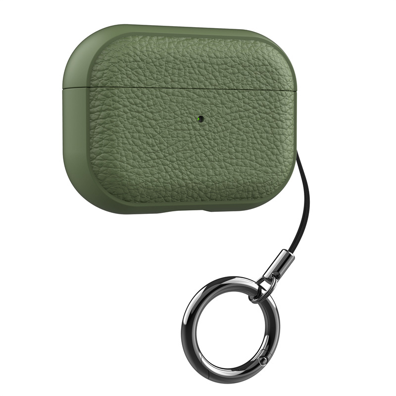 Picture of Suitable for Airpodspro3 Protective Cover Apple Pro2 Second Generation Leather Bluetooth Soft Shell Airpods4 Headphone Shell