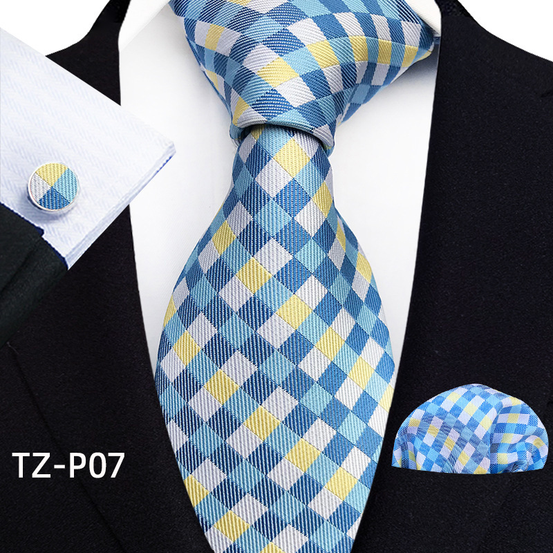 Picture of New tie men's business banquet formal dress wedding pattern green hand tie polyester jacquard fabric wholesale