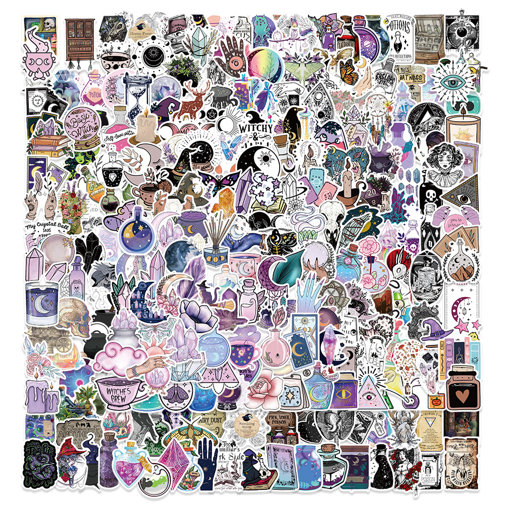 300 pieces cross-border bohemian magic graffiti stickers mobile phone water cup computer scooter decorative stickers waterproof
