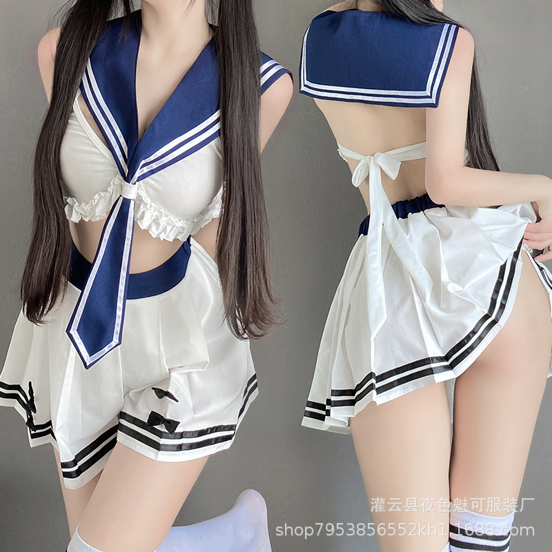 Sexy Underwear Cute Campus Student Uniform Temptation jk Small Chest Battle Robe Passion Free Suit 2688