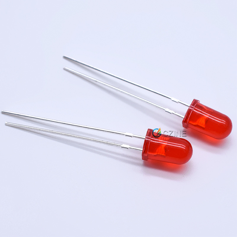 Picture of F5 Red Hair Red Light Beads 5mm Red Light Green Blue Hair Blue Light Yellow Orange Yellow Light Plug-In Led Lamp Beads Diode