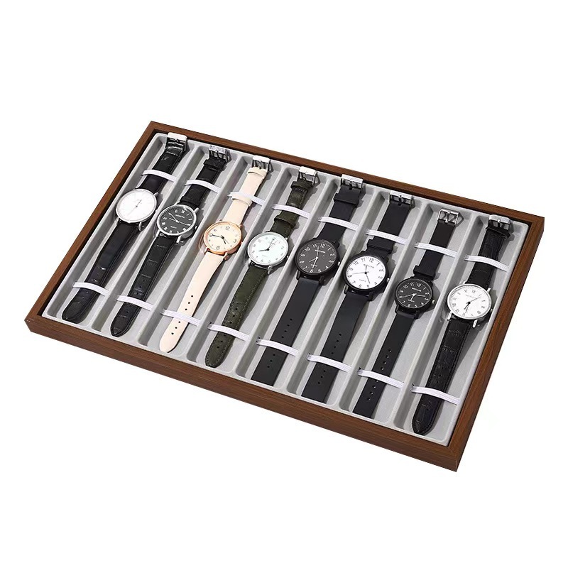Picture of Large-Capacity 8-Slot Watch Display Stand Prop, Watch Strap Display Tray, Large-Capacity Watch and Jewelry Storage Tray